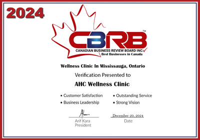 2024 CBRB Inc. AHC Wellness Clinic Award Certificate
